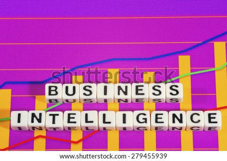 Business Term with Climbing Chart / Graph - Business Intelligence