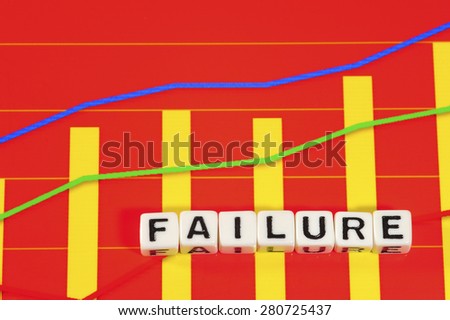 Business Term with Climbing Chart / Graph - Failure