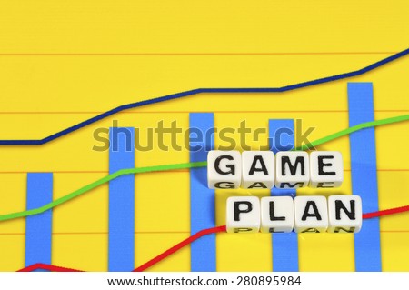 Business Term with Climbing Chart / Graph - Game Plan