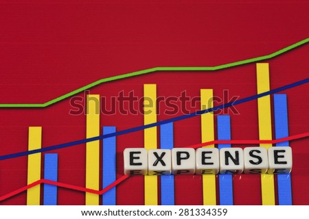 Business Term with Climbing Chart / Graph - Expense