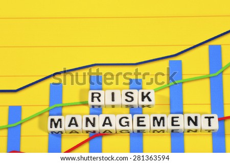 Business Term with Climbing Chart / Graph - Risk Management