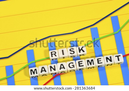 Business Term with Climbing Chart / Graph - Risk Management