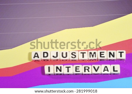 Business Term with Climbing Chart / Graph - Adjustment Interval