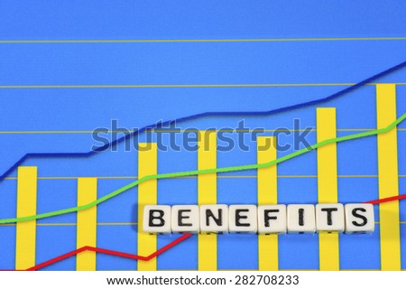 Business Term with Climbing Chart / Graph - Benefits