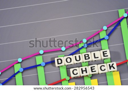 Business Term with Climbing Chart / Graph - Double Check