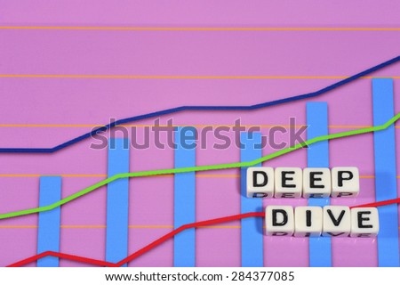 Business Term with Climbing Chart / Graph - Deep Dive