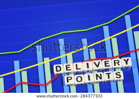 Business Term with Climbing Chart / Graph - Delivery Points