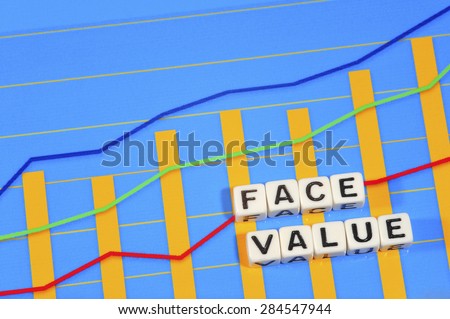 Business Term with Climbing Chart / Graph - Face Value