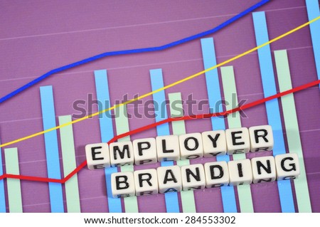 Business Term with Climbing Chart / Graph - Employer Branding