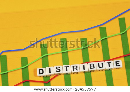 Business Term with Climbing Chart / Graph - Distribute