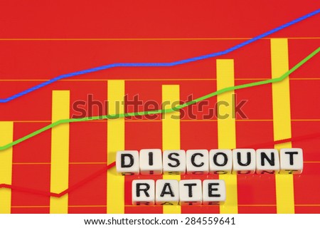 Business Term with Climbing Chart / Graph - Discount Rate