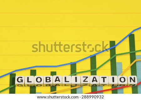 Business Term with Climbing Chart / Graph - Globalization