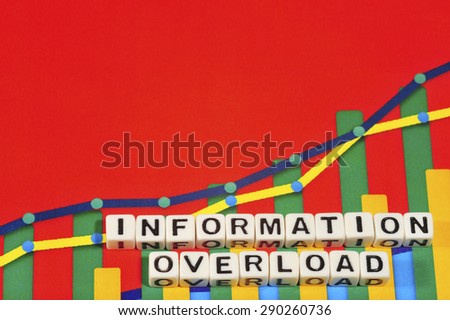 Business Term with Climbing Chart / Graph - Information Overload