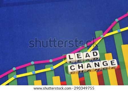 Business Term with Climbing Chart / Graph - Lead Change