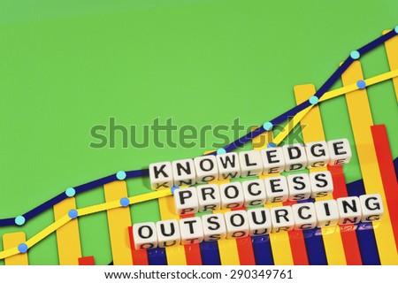 Business Term with Climbing Chart / Graph - Knowledge Process Outsourcing