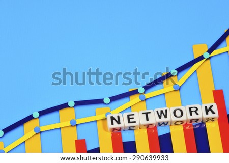 Business Term with Climbing Chart / Graph - Network