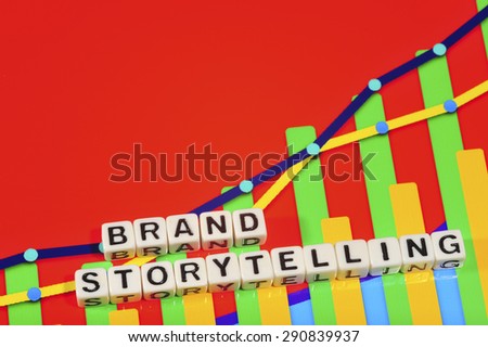 Business Term with Climbing Chart / Graph - Brand Storytelling
