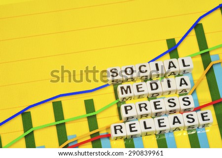 Business Term with Climbing Chart / Graph - Social Media Press Release