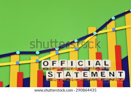 Business Term with Climbing Chart / Graph - Official Statement