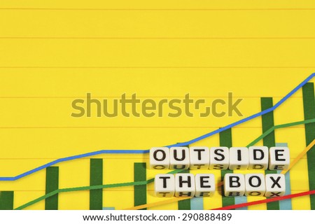 Business Term with Climbing Chart / Graph - Outside The Box