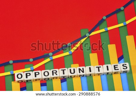 Business Term with Climbing Chart / Graph - Opportunities
