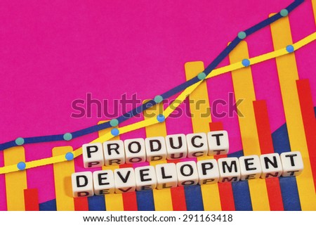 Business Term with Climbing Chart / Graph - Product Development