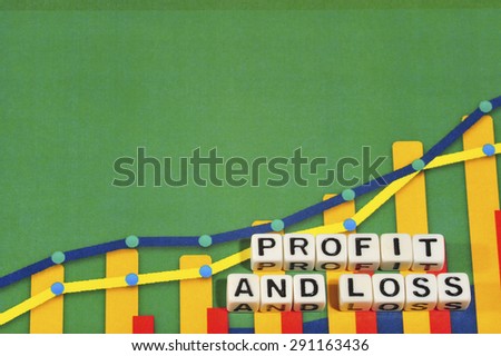 Business Term with Climbing Chart / Graph - Profit And Loss