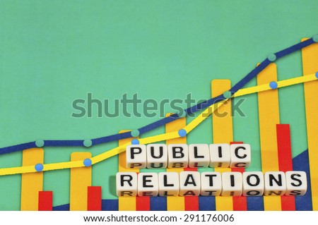 Business Term with Climbing Chart / Graph - Public Relations
