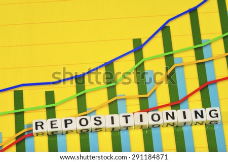 Business Term with Climbing Chart / Graph - Repositioning