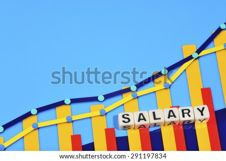 Business Term with Climbing Chart / Graph - Salary