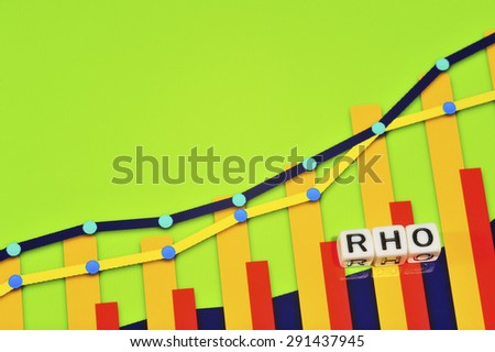 Business Term with Climbing Chart / Graph - Rho