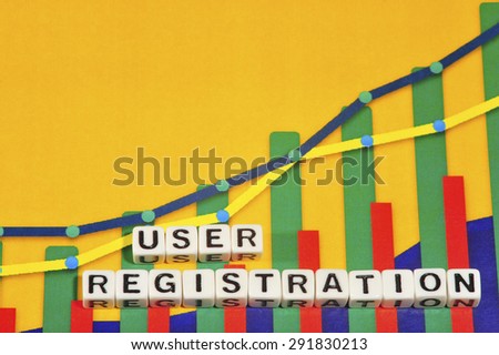 Business Term with Climbing Chart / Graph - User Registration