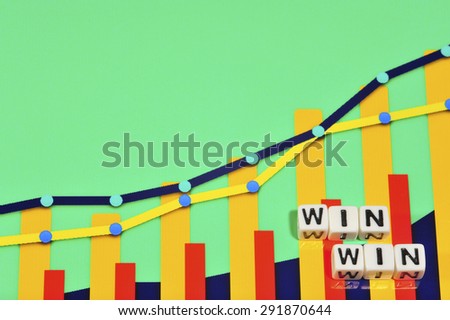 Business Term with Climbing Chart / Graph - Win Win