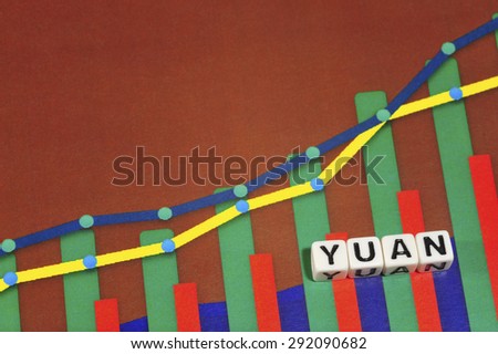 Business Term with Climbing Chart / Graph - Yuan