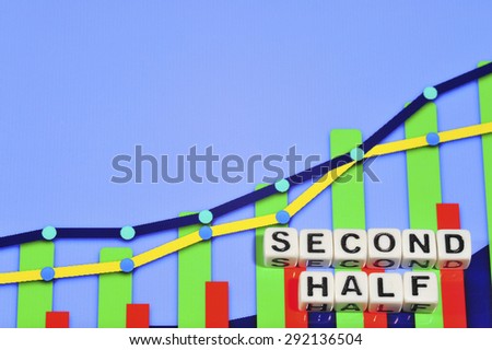 Business Term with Climbing Chart / Graph - Second Half
