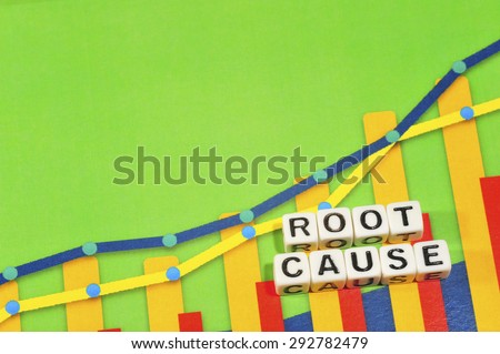 Business Term with Climbing Chart / Graph - Root Cause