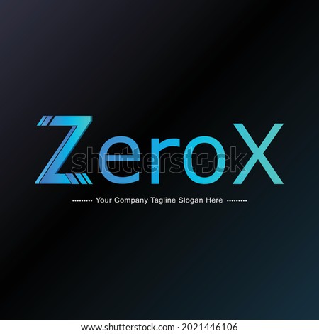 Zerox Organization Logo Design Premium. 
Creative Zero X Company Logo Vector Template.
