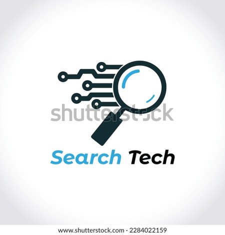 Search Tech Logo Design Vector Template. Web Search, Explore, Magnifying Glass Icon Creative Design.