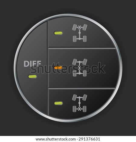 Simple but functional off road differential control panel design