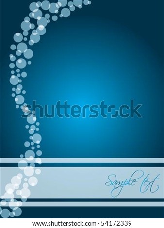 Nice Blue Bubbled Brochure Background Stock Vector Illustration ...