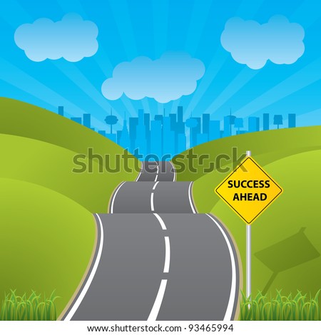 Road To Success Stock Vector Illustration 93465994 : Shutterstock