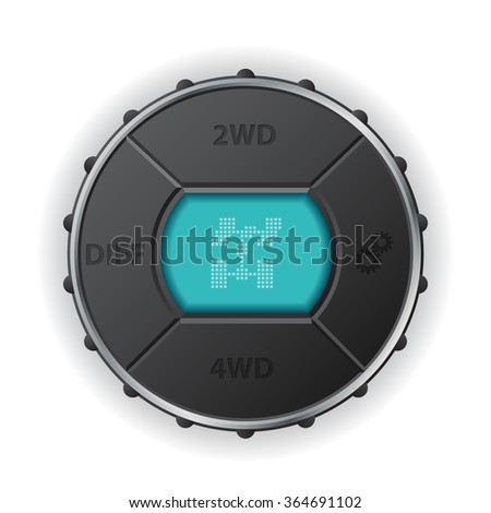 Digital differential control panel with turquoise lcd