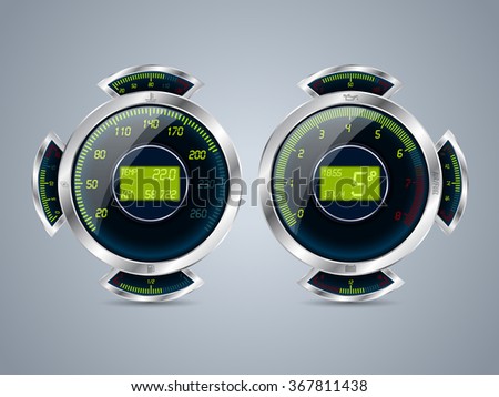 Fully digital speedometer rev counter with fuel water turbo and other gauges