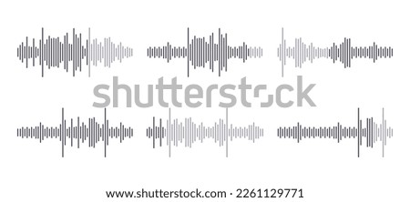 Voice waveform message. Playback audio messages in network chat, play sound messenger concept, digitalized line radio work digital music podcast record vector illustration of voice sound record
