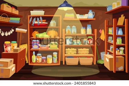 Similar – Image, Stock Photo Store room with cupboard and shelves in apartment