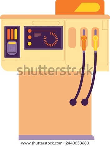 Gas station terminal. Fuel pump petrol filling machine isolated on white background