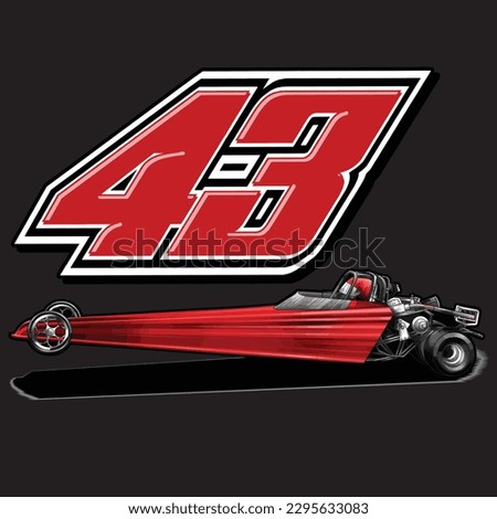 red drag race illustration isolated in black background for poster, t-shirt, graphic design, business element, and card