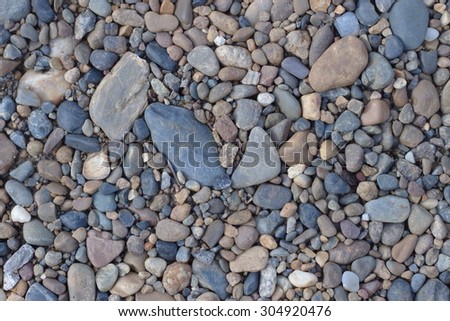 River pebbles.