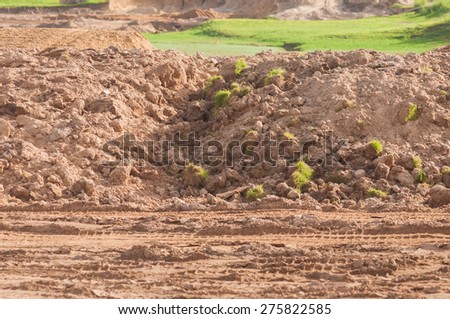 Land development preparing for golf course project