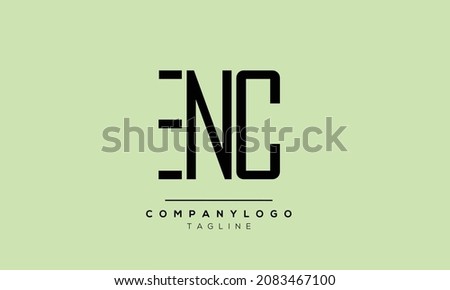 
Abstract Letter Initial ENC CNE EN EC CN CE Vector Logo Design Template